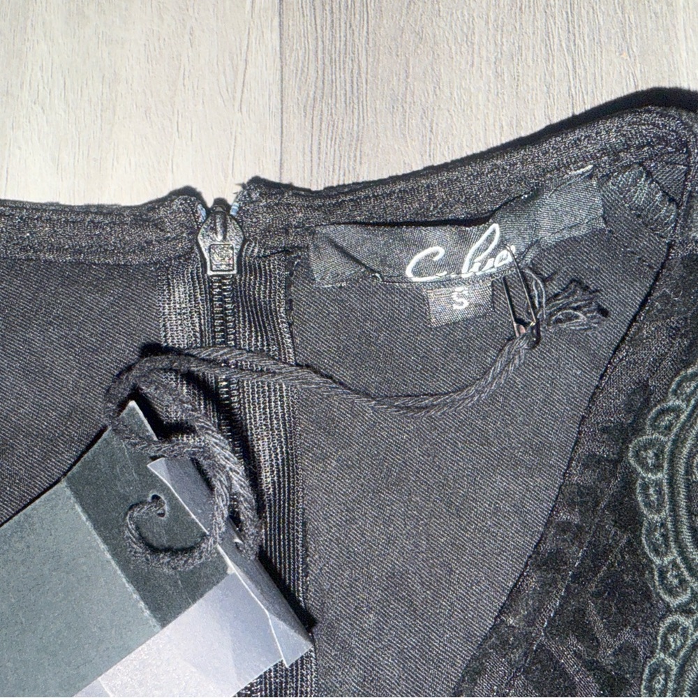 C. Luce Black Long Sleeve Lace Dress - Picture 7 of 8